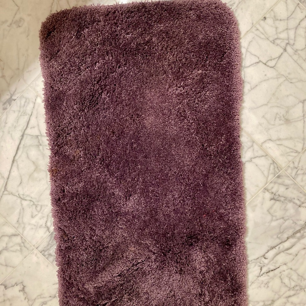 Plush Purple bathroom Rug 19”x 35”